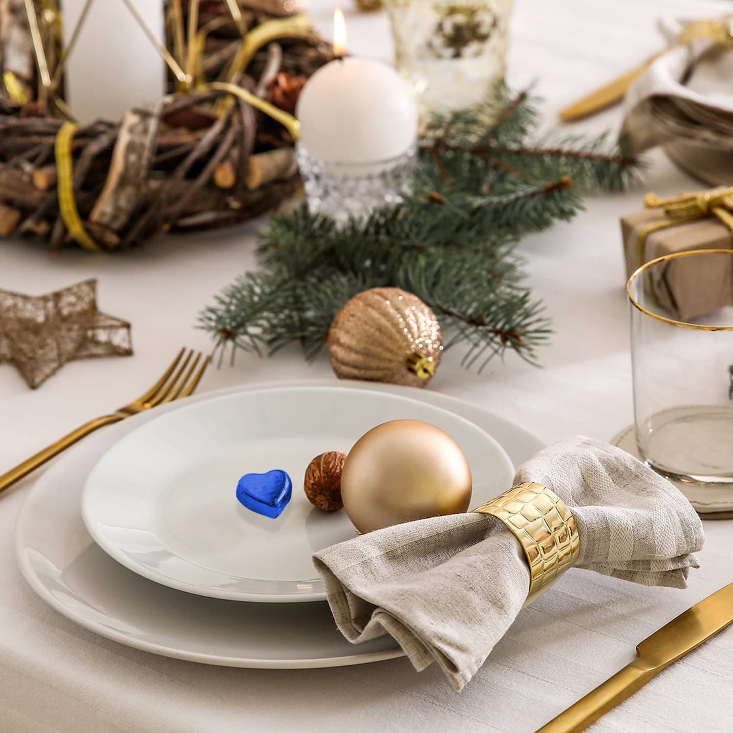 Günthart 150 cœurs en chocolat bleu fourrés au nougat | Pingouins à la crème de nougat | Coeurs de pingouin au chocolat bleu | Concours | Coeurs de chocolat bleu | Pingouin (1,2 kg)