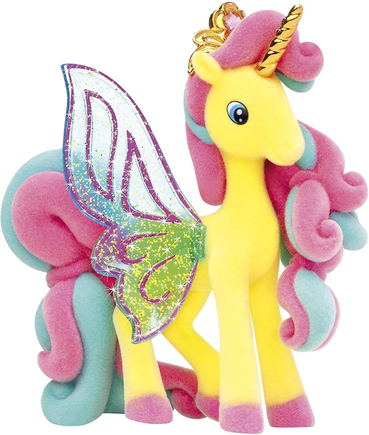 Galupy Licorne - Pack de 3 figurines de licorne, jouets de licorne à collectionner, figurines de poney aux ailes brillantes et figurines d'action en cristal Swarovski Naty Shop