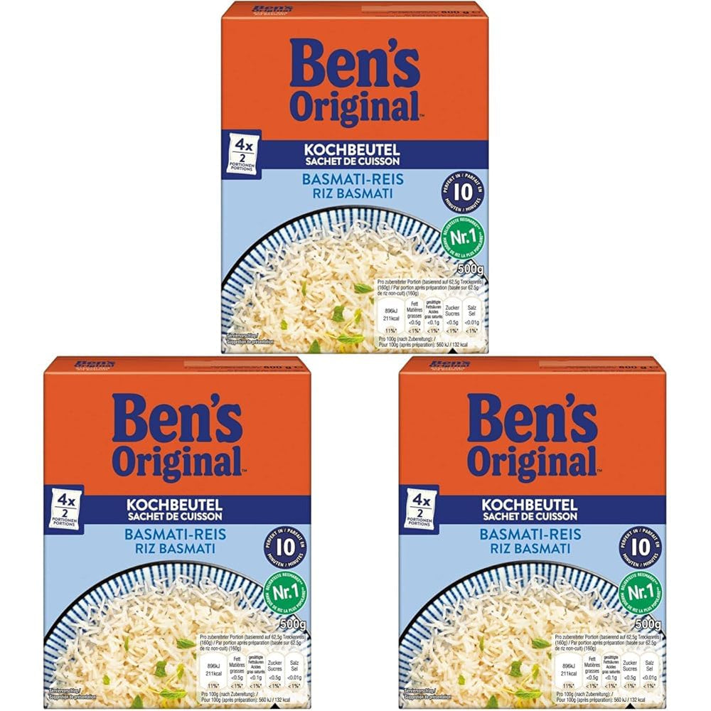 BEN'S ORIGINAL™ Riz basmati à bouillir en sachet 500g