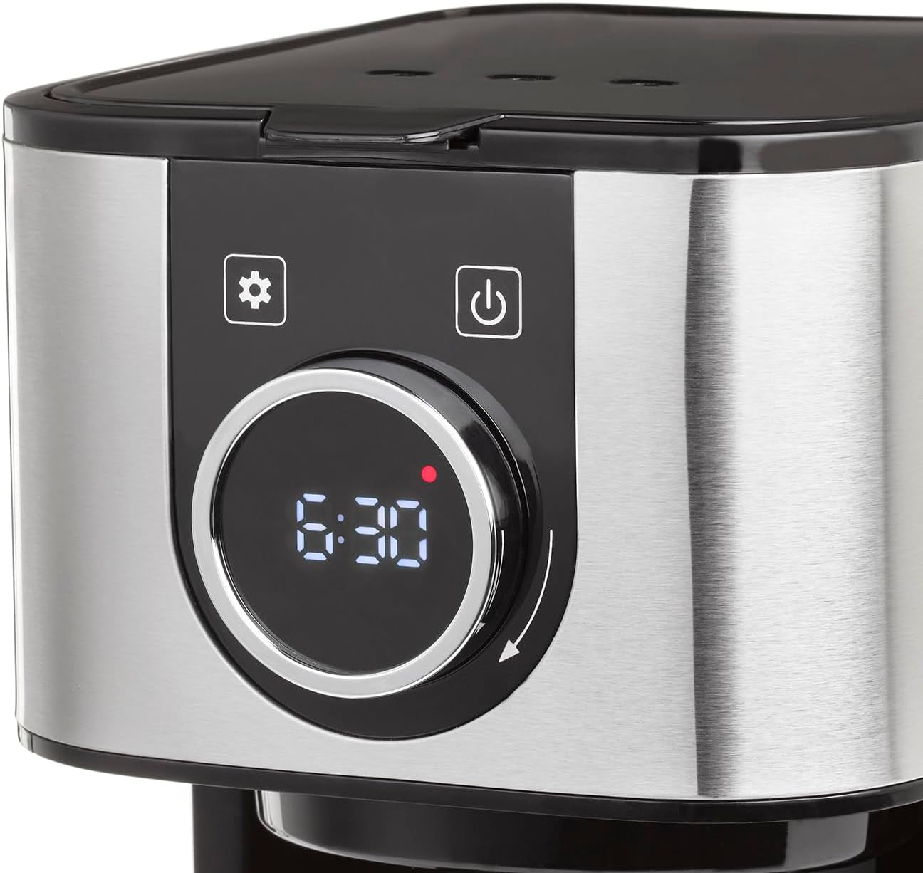 Cafetière CASO Selection C 10 Thermo Design – Boîtier en acier inoxydable, carafe isotherme 1,2 l (10 tasses), commandes tactiles et minuterie, fonction Aroma PLUS, filtre permanent, filtre anti-goutte