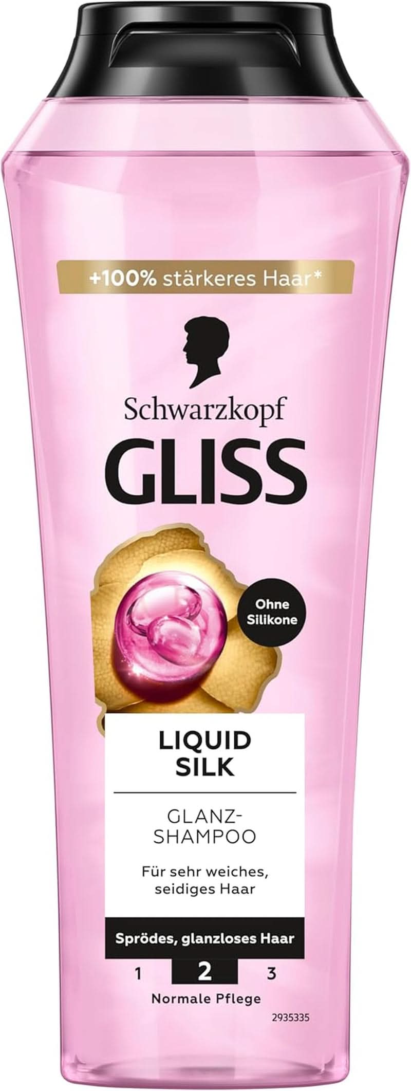Gliss Shampoo Liquid Silk (250 ml), pentru părul fragil și tern Duș și baie Naty Shop