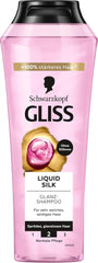 Gliss Shampooing Soie Liquide (250 ml), pour cheveux fragiles et ternes Douche et bain Naty Shop