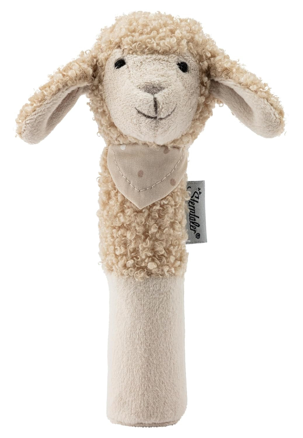 Sterntaler bébé couineur mouton Flocke - Jouet pour bébé en tissus doux - Jouet pour bébé - Premières tentatives d'attraper et de jouer, couleur sable Bebe Toys Naty Shop