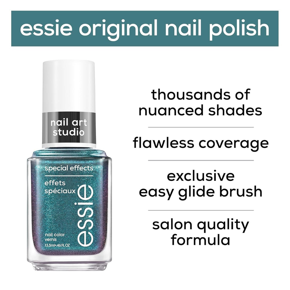 Oja Essie – Nr. 35 Spectrum Shift, ojă cu efect profesional în nuanță albastru-verzui metalic, de înaltă calitate și durabilă, 13,5 ml