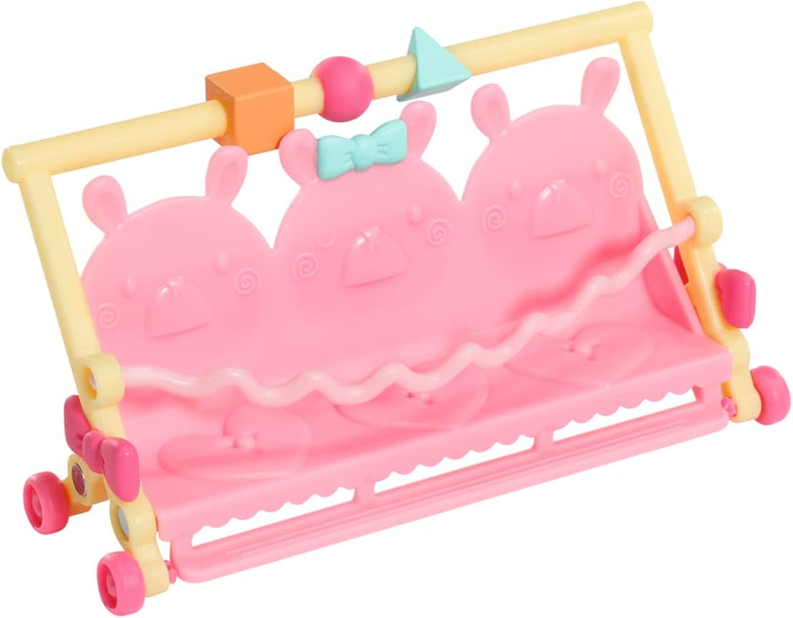 BABY born 904763 Baby Surprise Bus - mini bus jouet pour poupée rose avec 2 poupées exclusives, poussette triple, balançoire, carrousel, toboggan et balançoire triple.