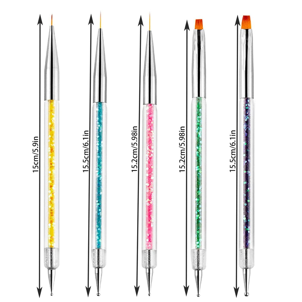 Nagel Pinsel 5 pièces Nagel Art Fineliner Pinsel, Nagel Pinsel Set Pinsel pour pinceau à ongles Nagellack Pinsel Nagellak Art Pen pour bricolage Nail Art Design. (Peinture-1)