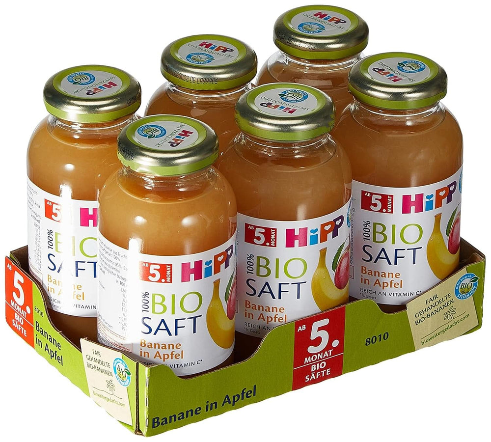 Hipp Banane-pomme Bio, lot de 6 (6 X 200 ml) Mère et Enfant Naty Shop