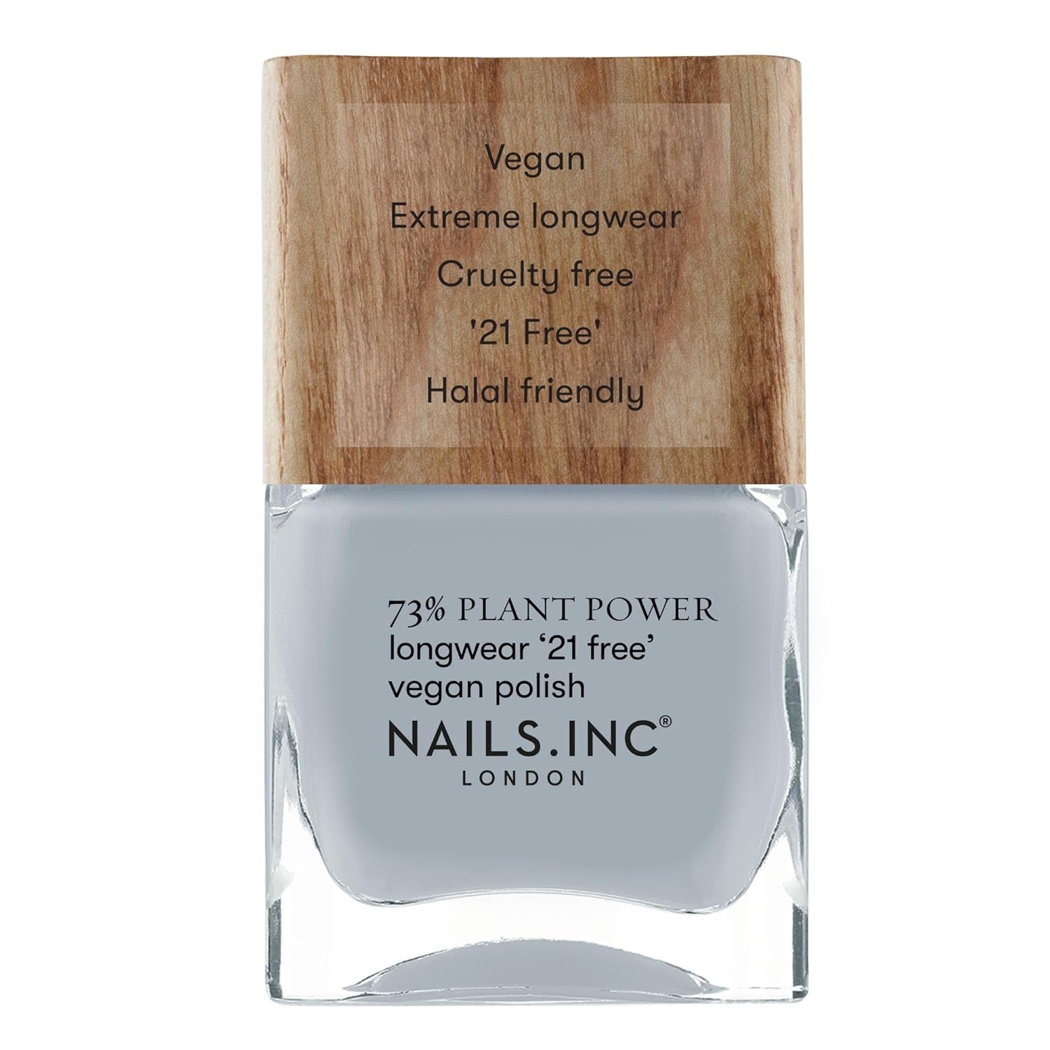Nails Inc - GLOWING SOMEWHERE Plant Power Vernis à ongles végétalien - 73 % à base de plantes, 100 % végétalien et sans cruauté envers les animaux - Manucure parfaite, perle étincelante - Pour un nail art respectueux de l'environnement