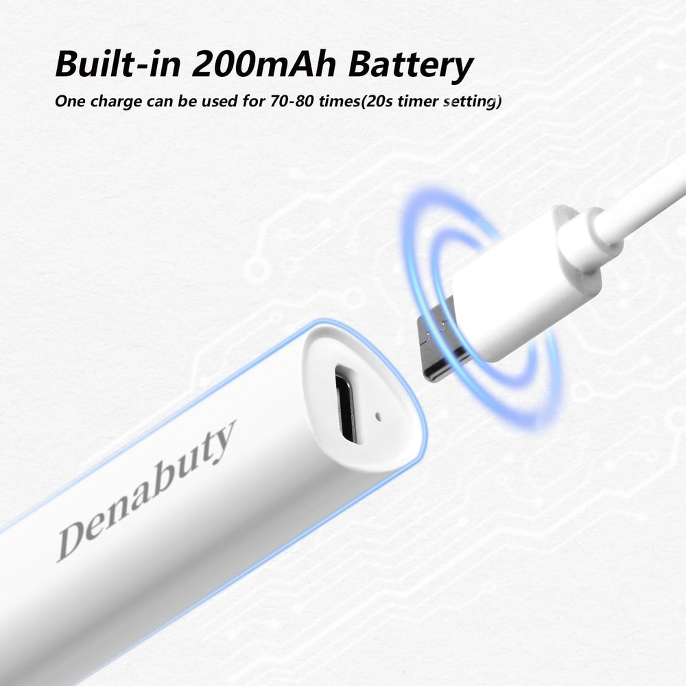 Denabuty Lampe UV pour Vernis à Ongles Gel, Mini Lampe LED U V pour Remplacement des Ongles avec Support Tragbare Petite Lampe UV pour Vernis à Ongles Gel, pour Aushärten Von Nagelkleber & Nail Tips Blanc