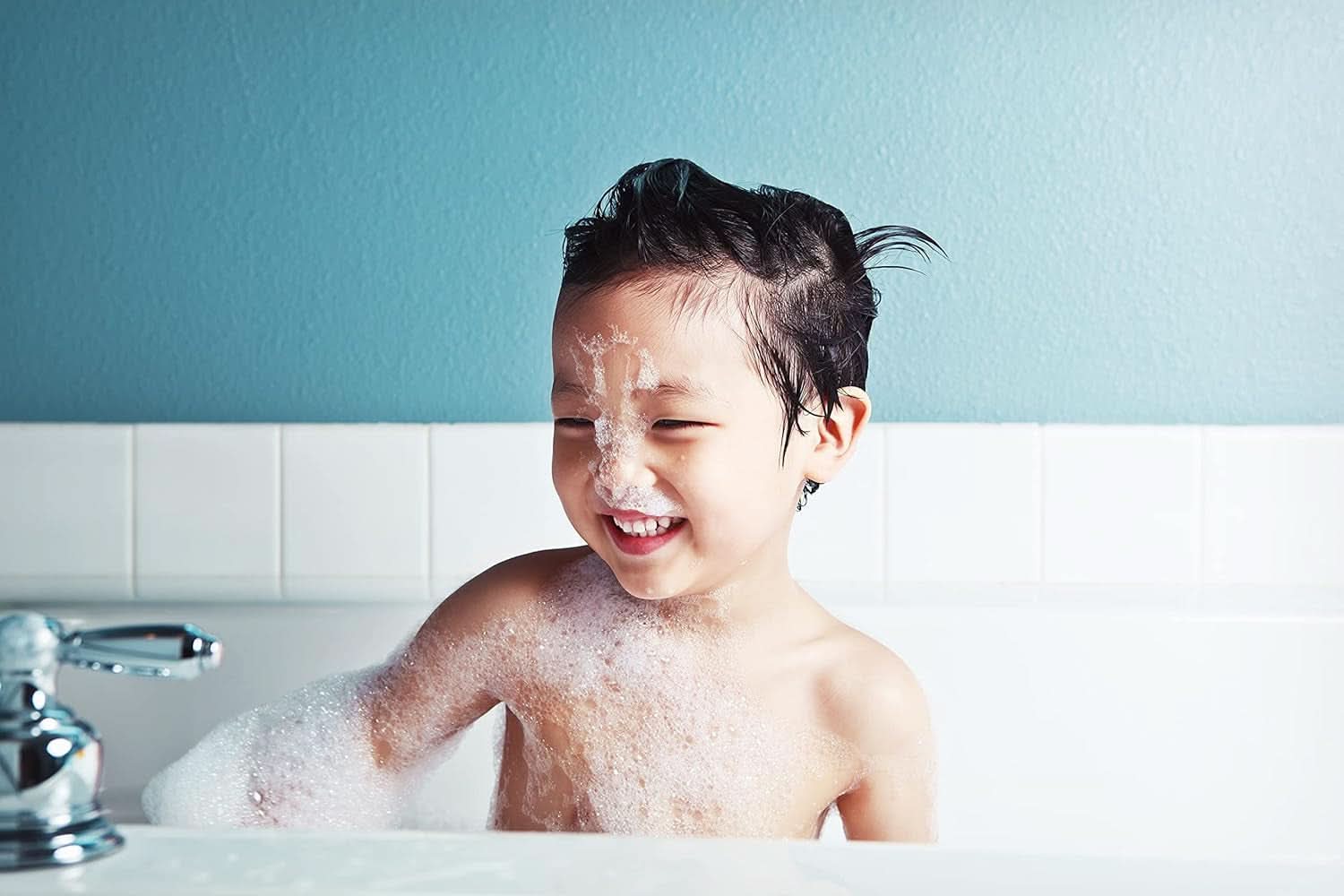 Tetesept Kids Dino - additif de bain pour enfants, mousse, colore le vert d'eau, 40 ml Naty Shop