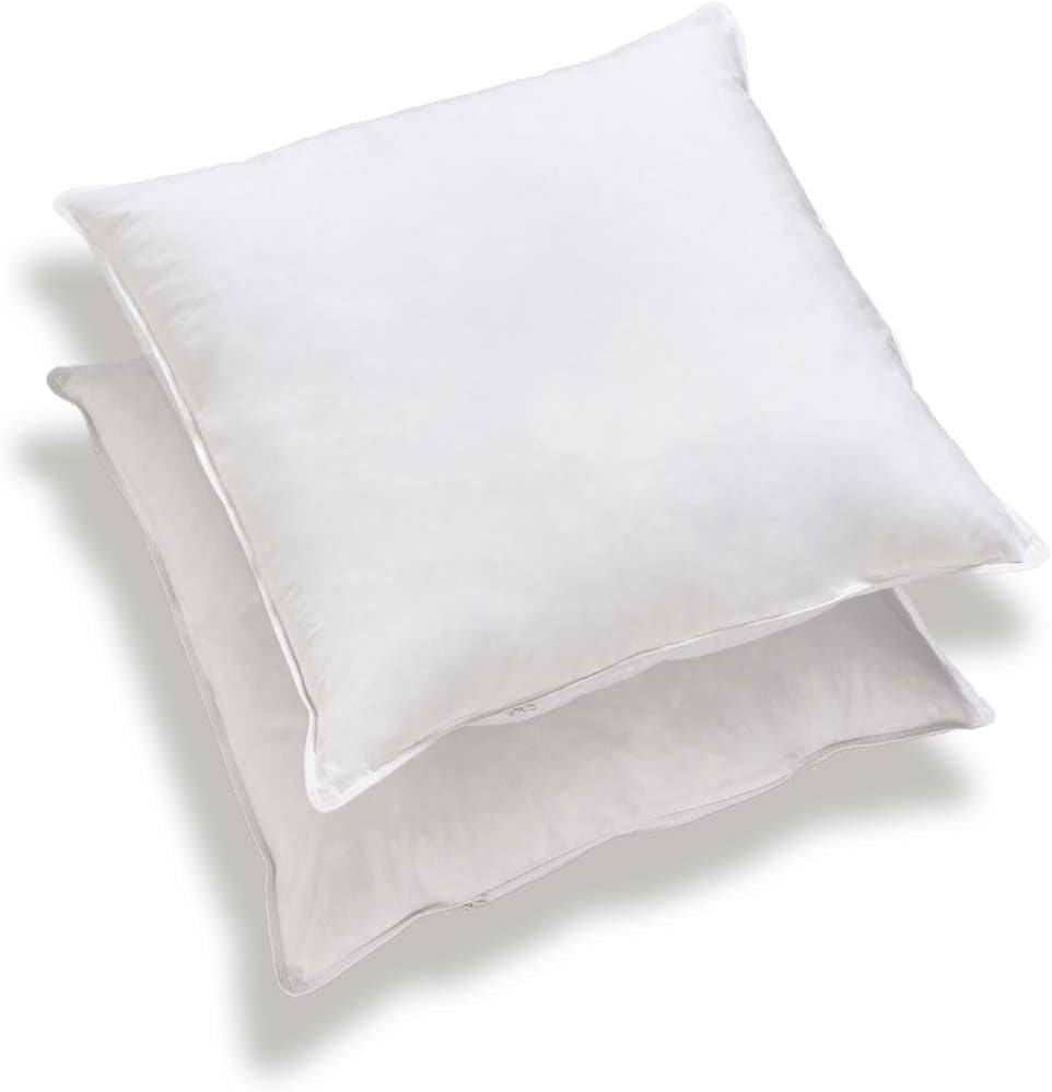 Bleu Câlin Lot de 2 oreillers rectangulaires anti-acariens, antibactériens, confort moelleux, T 60X60 Cm, 100% coton, hygiène parfaite assortiment oreillers standards Naty Shop