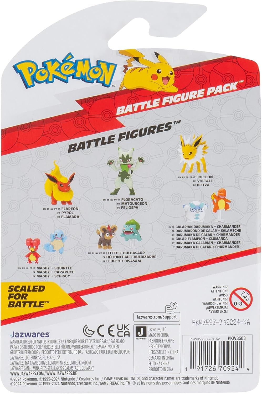 Pokémon PKW3583 - Battle Figure Pack - Leufeo & Bisasam, Figurines officielles détaillées, 5 cm chacune Figurines Naty Shop