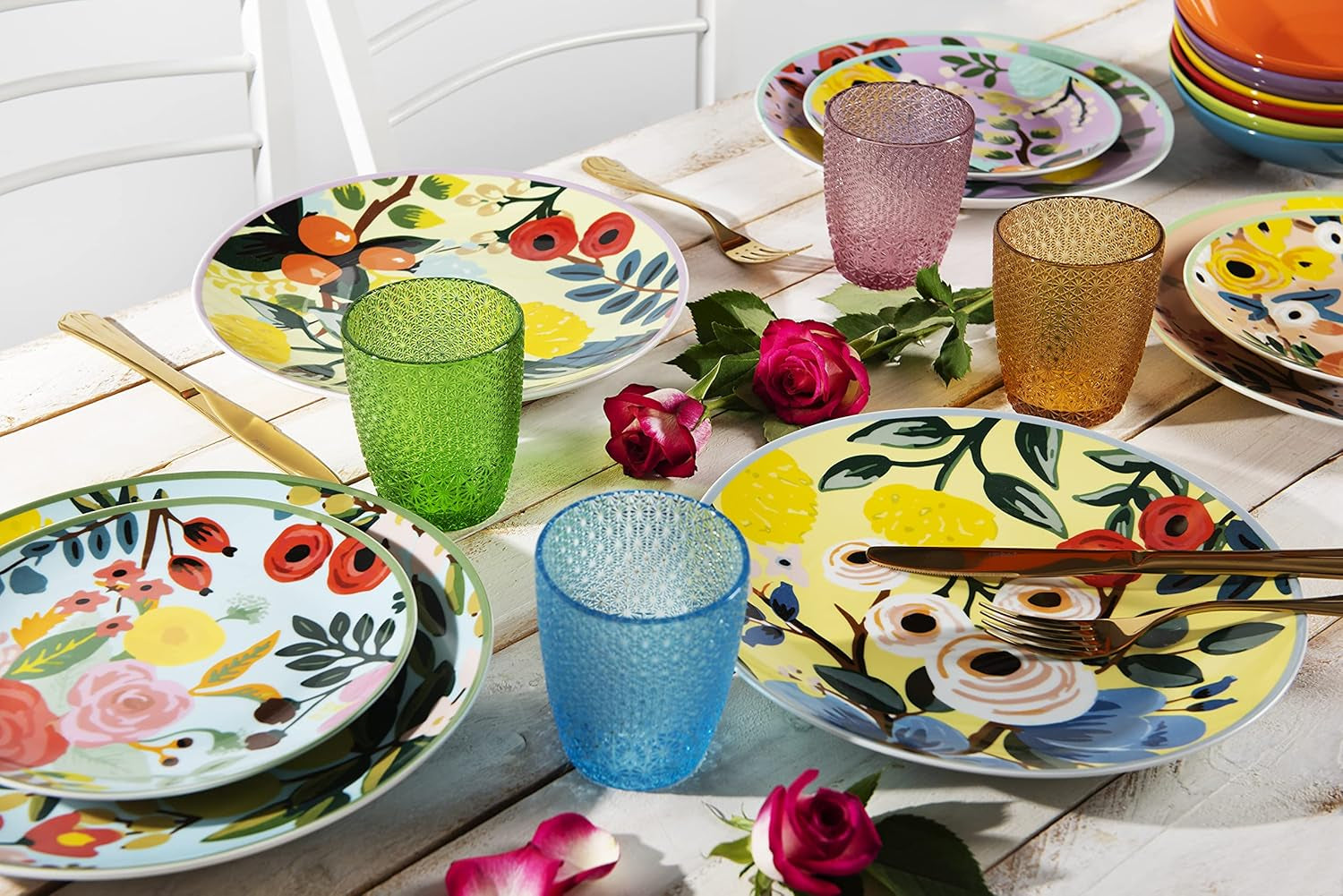 Service de table Excelsa, 18 pièces, Fleurs Frida