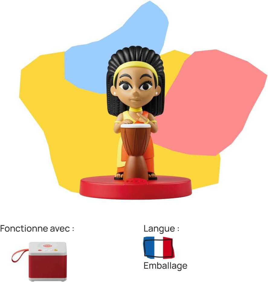 Figure sonore - Musique africaine : personnage sonore pour conteurs, incl. 1x figurine sonore, mode d'emploi, adapté aux Petits Enfants, Kid, dimensions : 5x5x6,5 cm Baby Toys Naty Shop