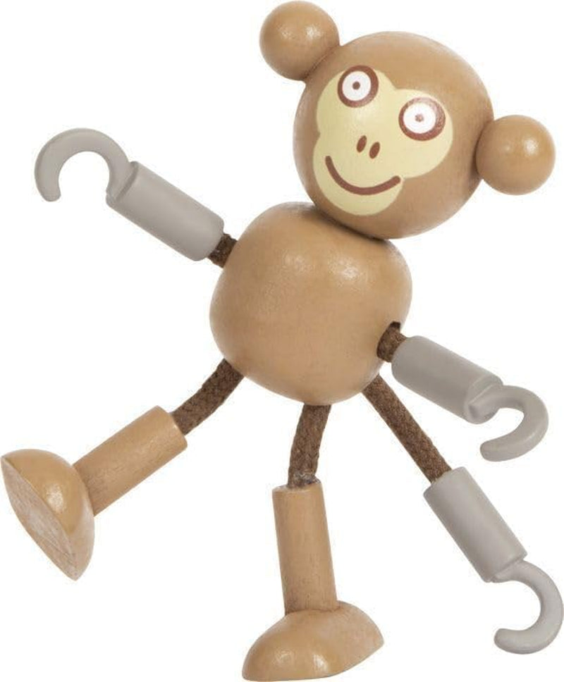 small foot Biegepuppen Piraten Figuren aus Holz, 5 Piraten und 1 Affe, detailreich und flexibel, ab 3 Jahren, 12412
