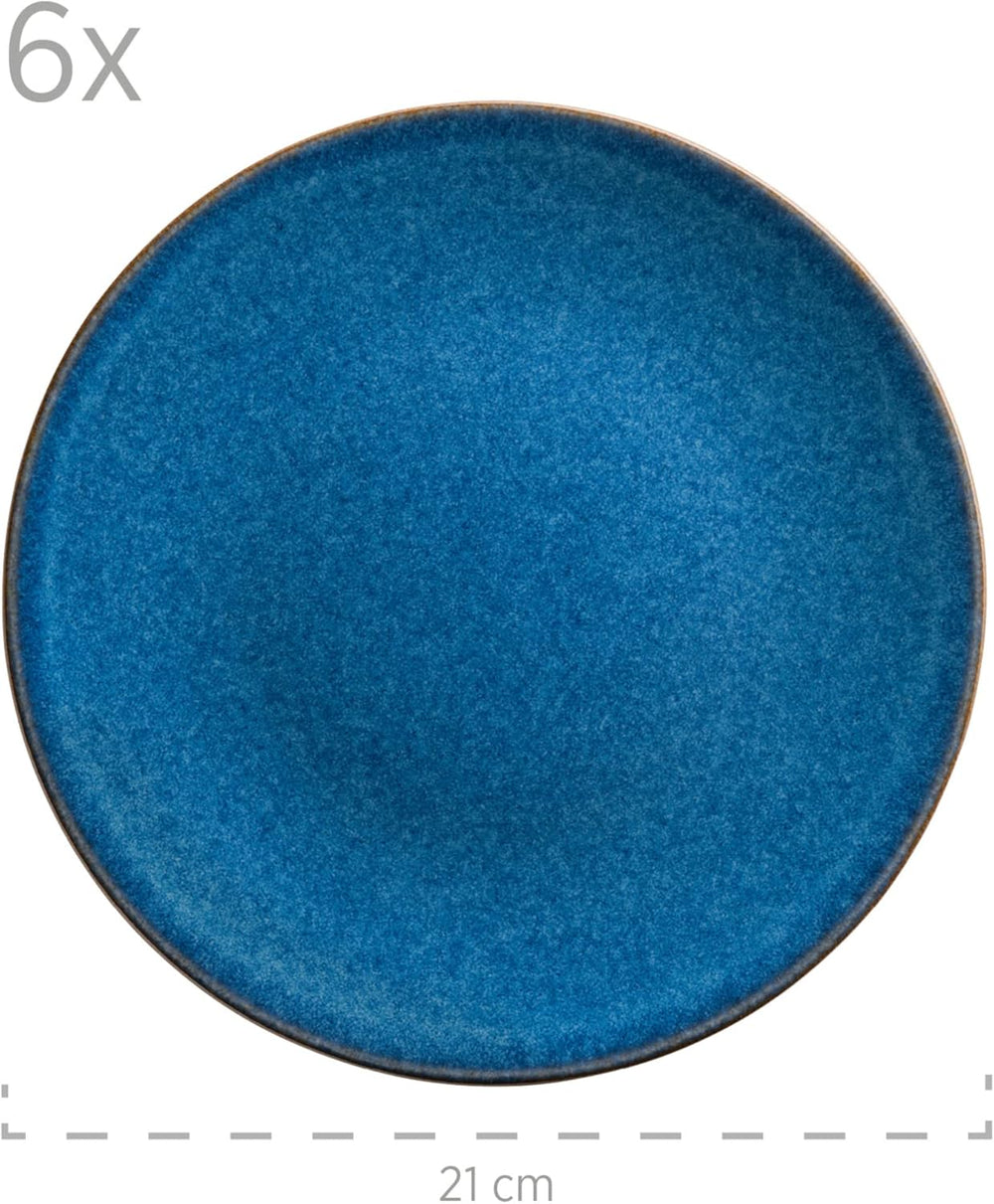 MÄSER service petit-déjeuner, céramique OSSIA, bleu royal, bleu