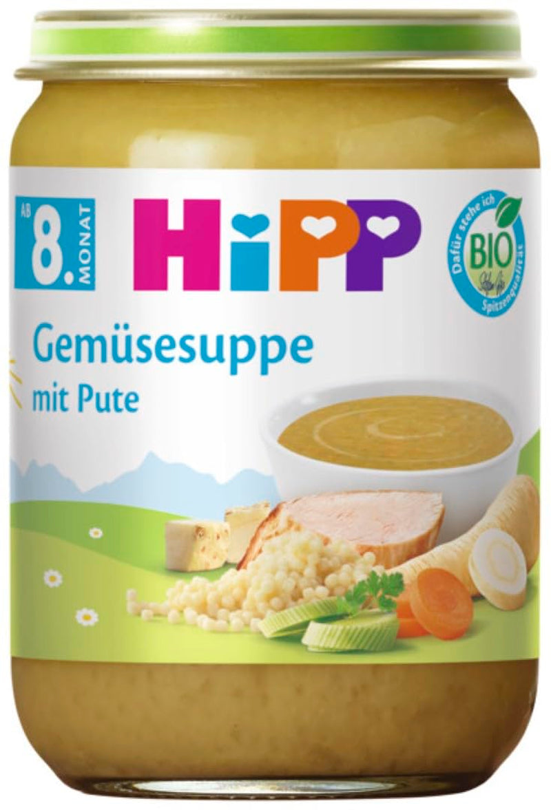 Soupe bio Hipp à partir de 8 mois Soupe de légumes à la dinde, 190G, 6 paquets (6X190G) Mère et Enfant Naty Shop Default Title
