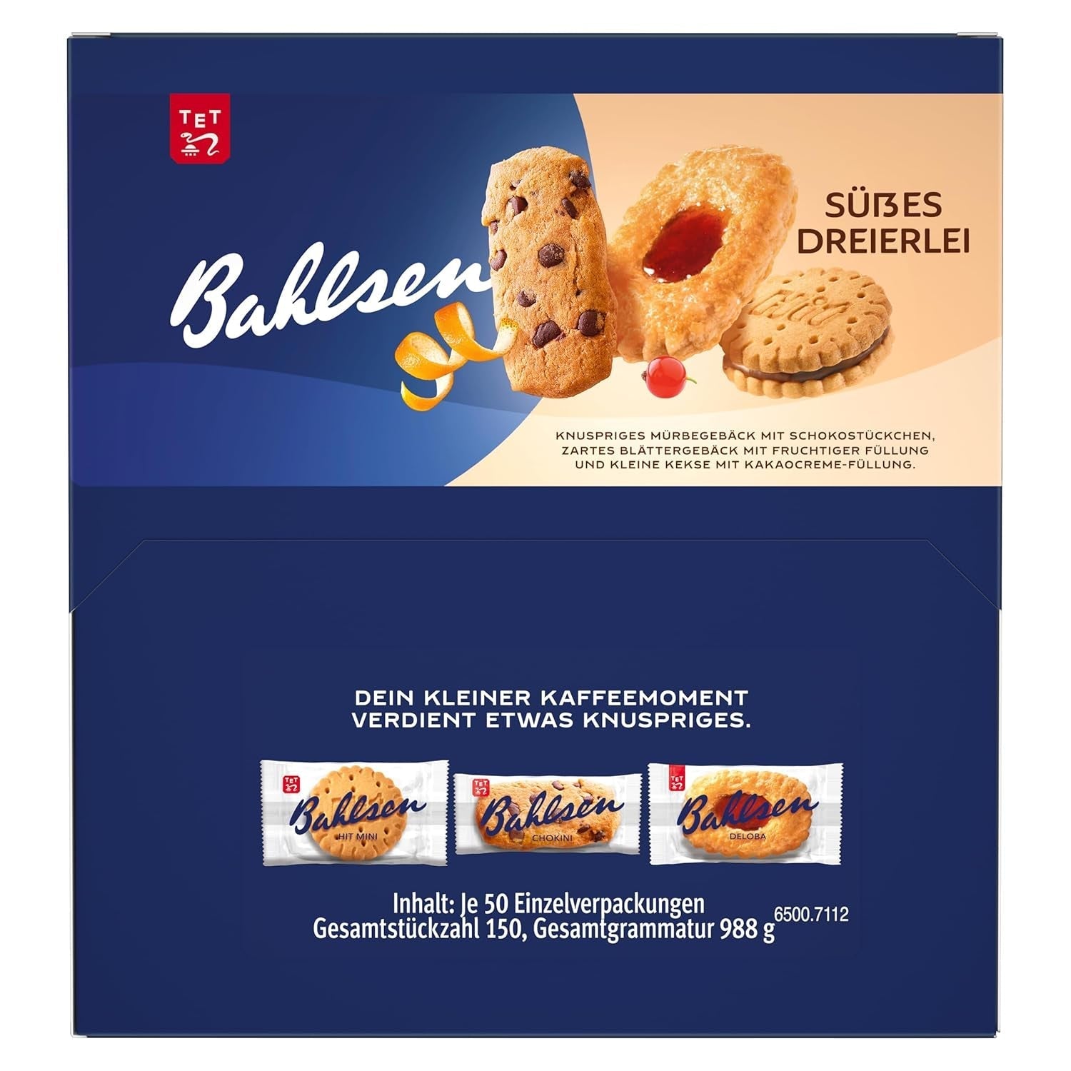 Bahlsen Sweet Trio - Présentation Comptoir - Mélange des classiques Deloba, Chocolat, Hit et Chokini (1 x 988g)