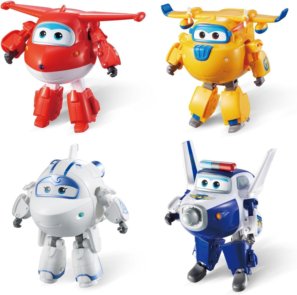 Super Wings Transform-A-Bots World Airport Crew - Série 1 - Pack collector Crew - 15 figurines - Figurines d'action 2" Naty Shop Pack S3-4