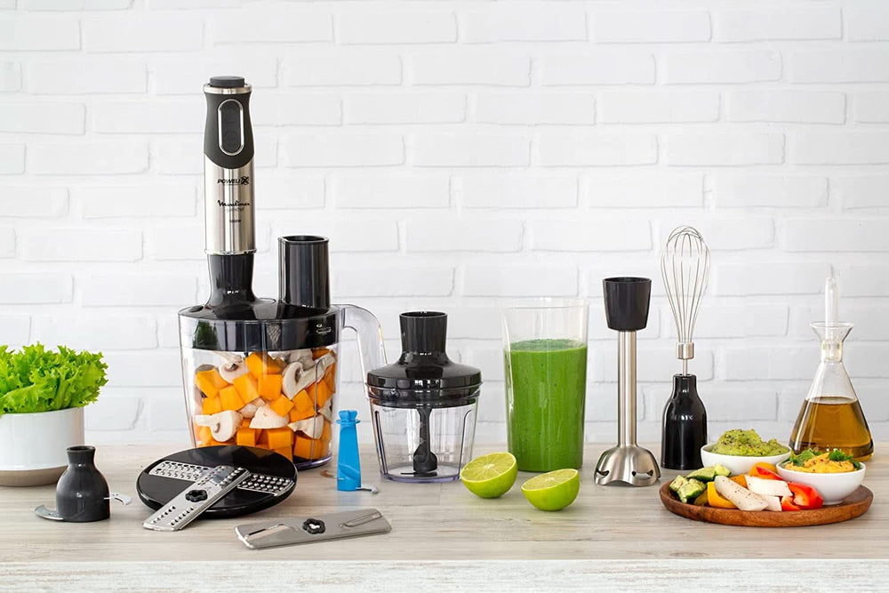 DD6558 DD655810 Quickchef Mélangeur 3-en-1, technologie Powelix, 3 Zubehörteile, Edelstahl, Stahl/Schwarz Kitchen Naty Shop