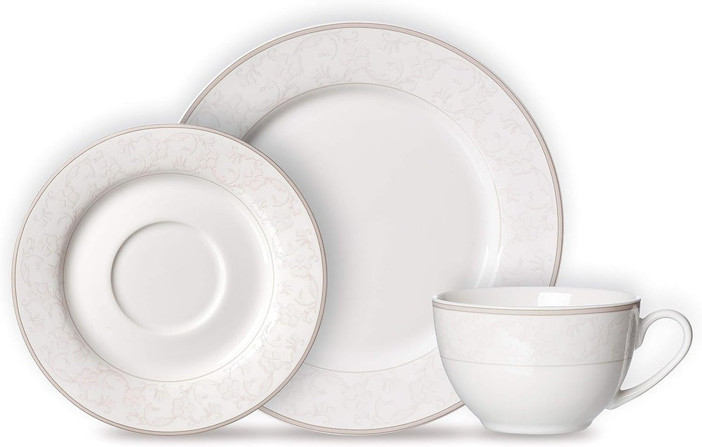Ritzenhoff & Breker Service à café Isabella, 18 pièces, porcelaine fine, blanc avec ornements, 37 x 26 x 25 cm