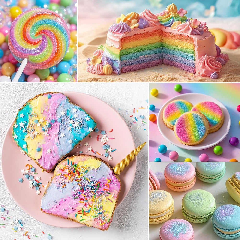 Paillettes comestibles – 6 g en poudre de colorant alimentaire pour chocolat, fraise, muffins, gâteaux, fondant (violet)