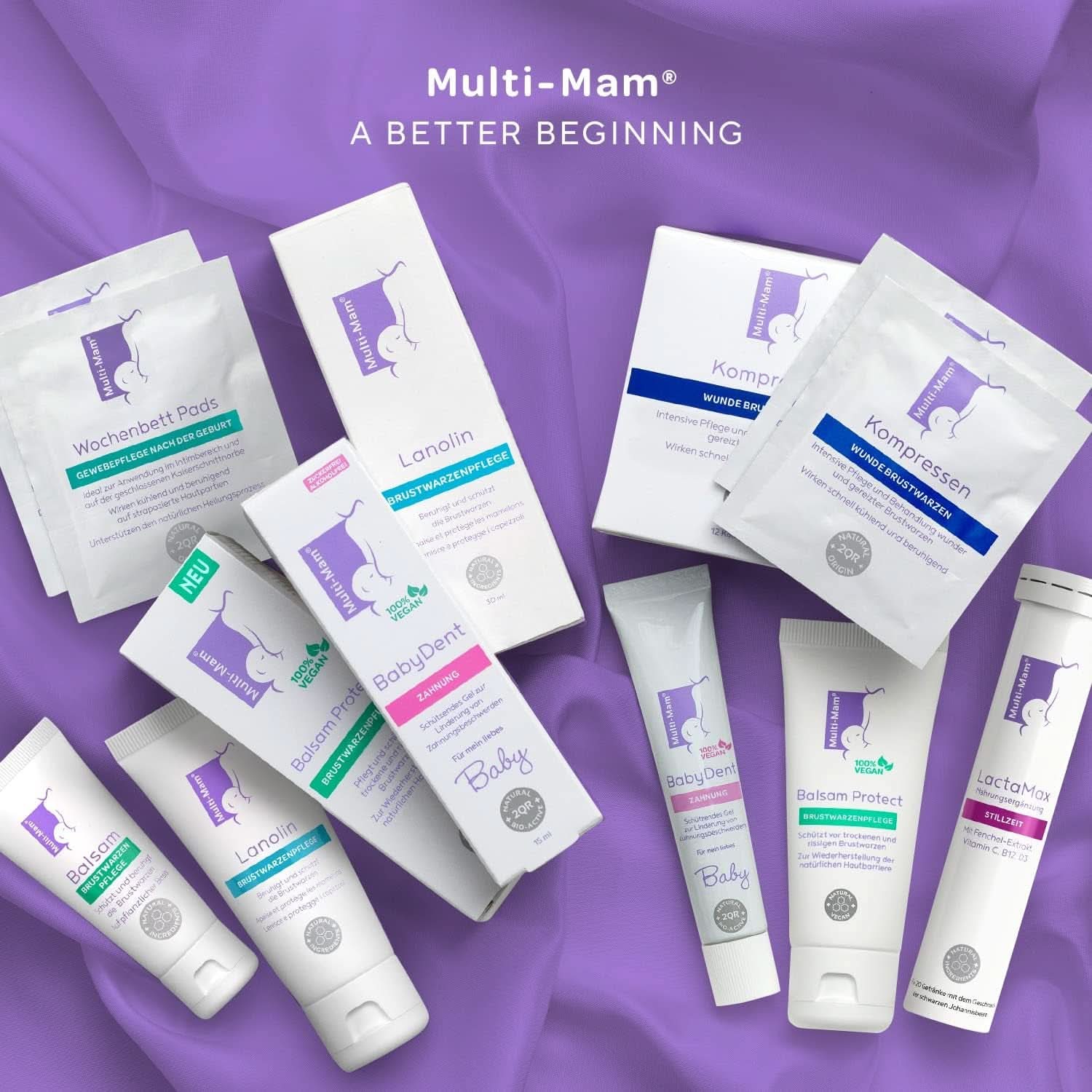 Multi-Mam Balsam Protect Beruhigt Und Schützt Trockene Und Rissige Brustwarzen Während Und Vor Der Stillzeit, Brustwarzencreme Stillen, Tube 30 Ml Accessoires Alimentation et Allaitement Bebe Naty Shop