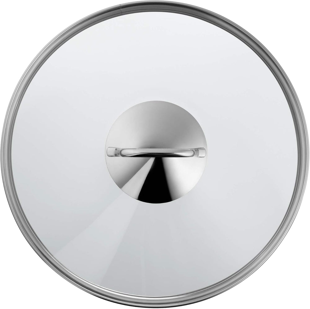 WMF Devil Casserole à induction 26 cm avec couvercle en verre, acier inoxydable avec revêtement Cromargan, revêtement céramique, va au four Casseroles et poêles Naty Shop