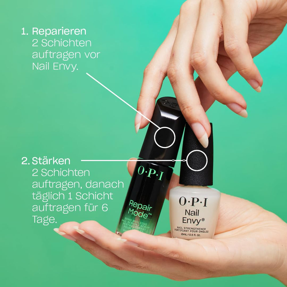 OPI Repair Mode – sérum vegan pour le soin des ongles abîmés – Le sérum Nail Bonding répare la structure kératinique des ongles de l'intérieur – pour des ongles forts et résistants en 6 jours