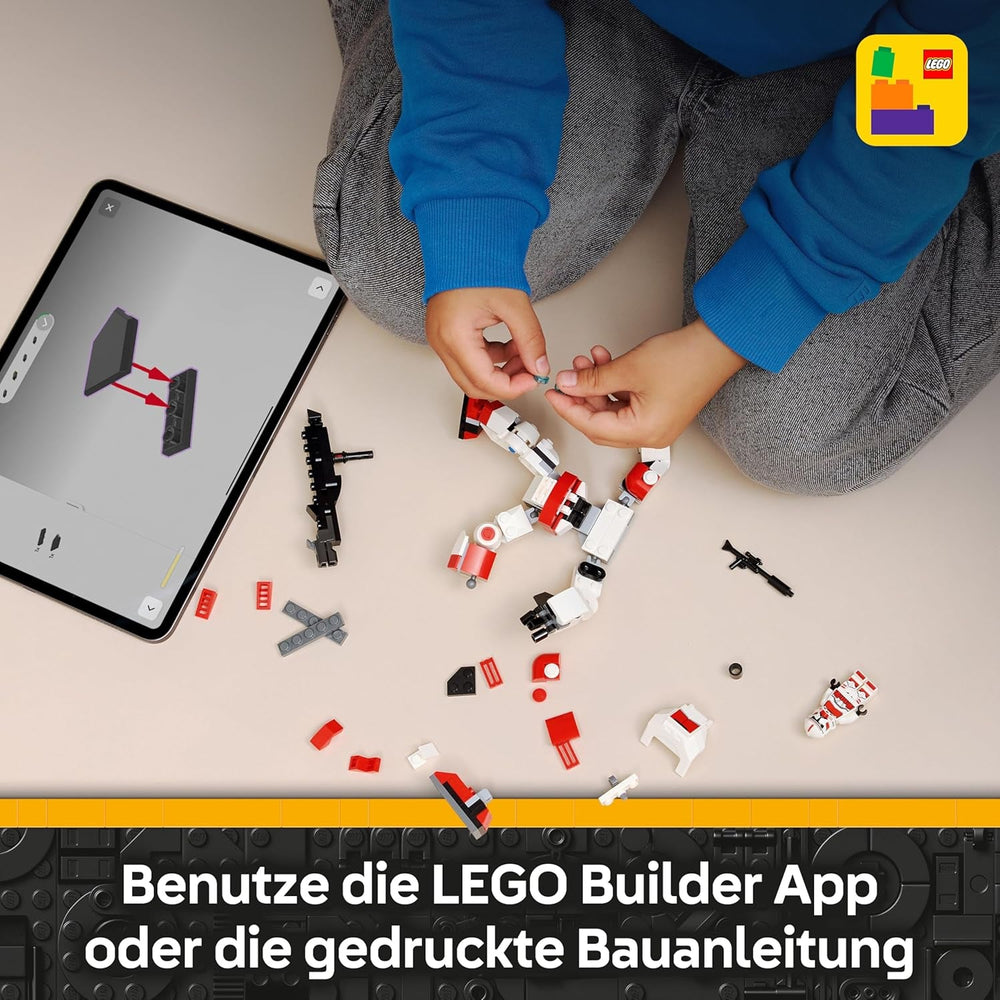 LEGO Star Wars 75448 Klon-Schocktruppen Mech - Bewege­liche Actionfigur mit Blastergewehr & Minifigur - Modellbau für Kinder - Geschenk für Jungen ab 6 Jahren & Star-Wars-Fans