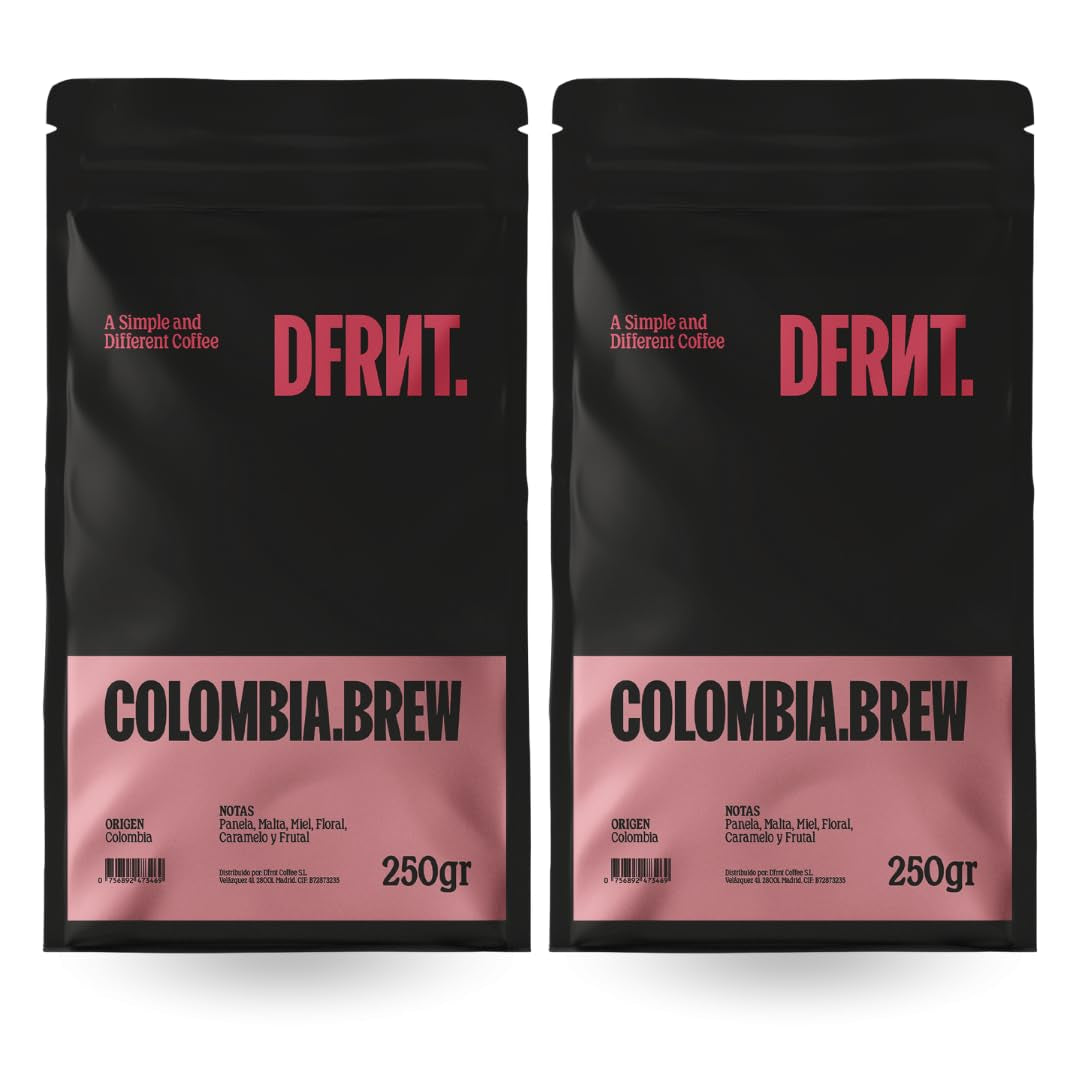 . Colombia Brew 2 x 250 g – Café spécial en Bohnen (85,5 SCA Punkte) – 100 % Arabica de Colombie – Notes florales et fruitées – Idéal pour filtre et infusion froide – Frisch geröstet en Espagne