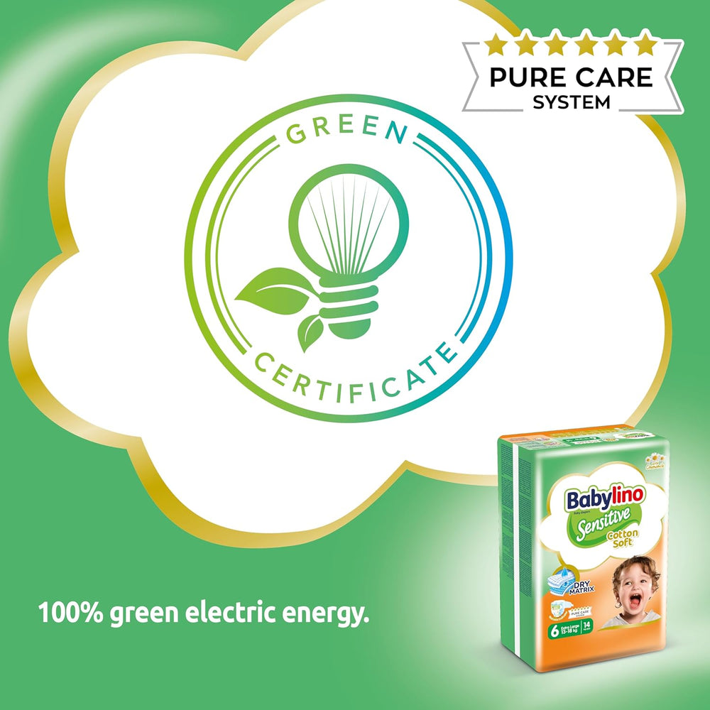 Couches pour bébés sensibles, taille 6, extra large (13-18 kg), 114 couches