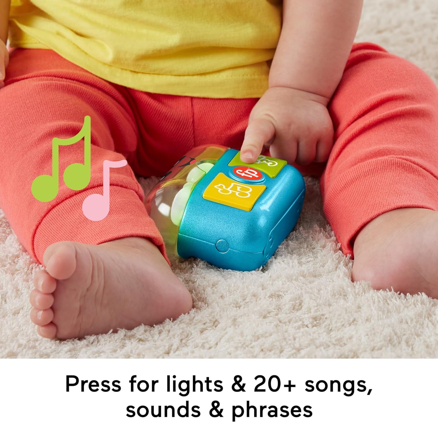 FISHER-PRICE Apprentissage et jeu amusants avec des bouchons d'oreille ludiques - Bouchons d'oreille interactifs avec lumières amusantes, chansons d'apprentissage et activités de motricité fine, plus de 20 chansons et phrases, 6 mois et plus, HWY45 Baby Toys Naty Shop