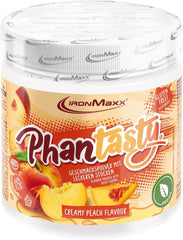 Ironmaxx Phantasty - Pêche crémeuse Dose de 250G | Vegan Geschmackspulver Mit Echten Frucht-Oder Nussstückchen | Perfekter Zuckerersatz Édulcorants Naty Shop 250 G (1Er Pack) Pêche Crémeuse