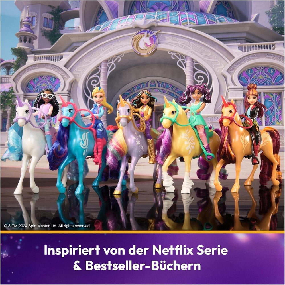 Unicorn Academy AVA et Unicorn Leaf Set - Figurines originales d'environ 12 cm de haut de la populaire série Netflix Avec deux accessoires et brosses à cheveux Pour un jeu de rôle imaginatif, pour les enfants à partir de 4 ans Figurines Naty Shop
