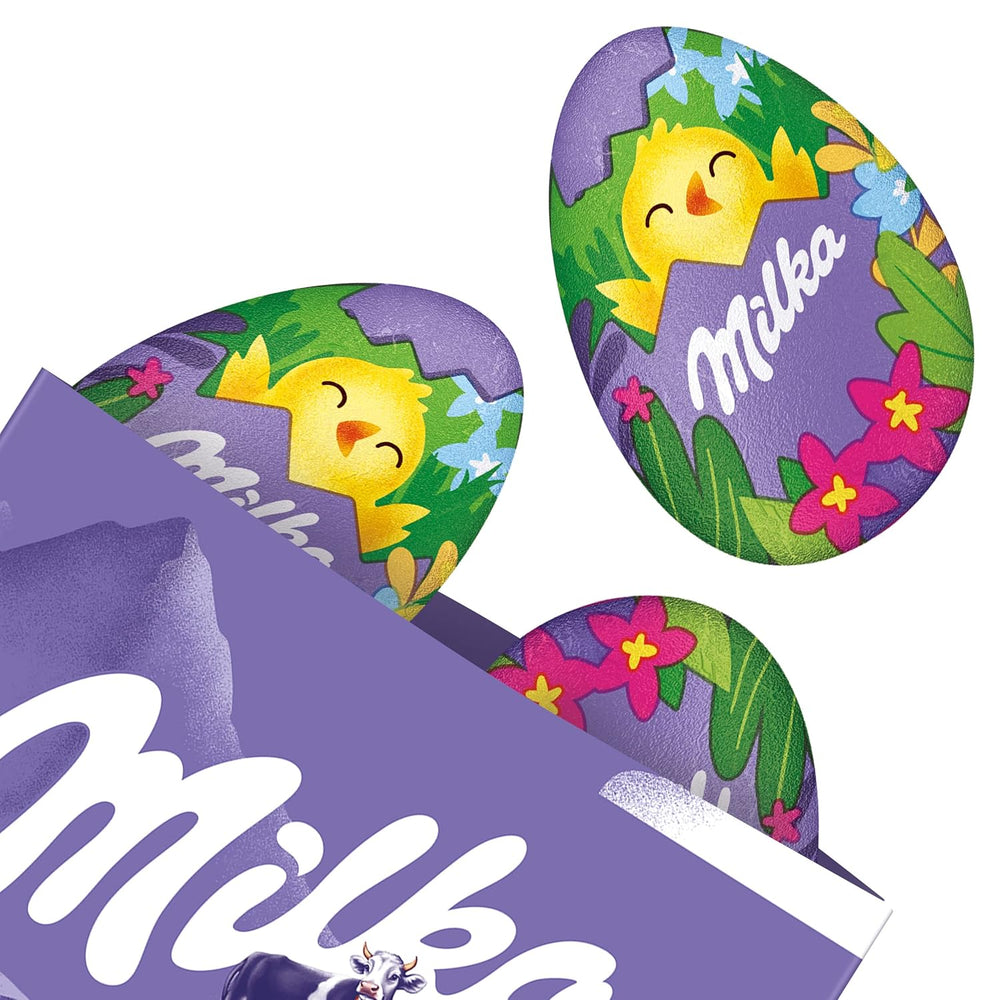 Milka Sweet Egg – Chocolat de Pâques fourré à la crème vanille, aspect œuf au plat – 124g
