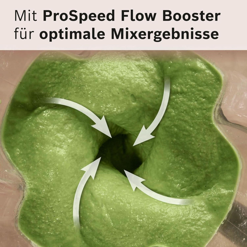 Batteur sur socle à grande vitesse Vitapower Serie 6 MMBD665B1, 45 000 tr/min, 6 programmes Inkl Heiße Suppe & Reinigung, 2 L Mixbehälter, Stopfer, Spülmaschinenfeste Teile, Made in Europe, 1800W, Schwarz Kitchen Naty Shop