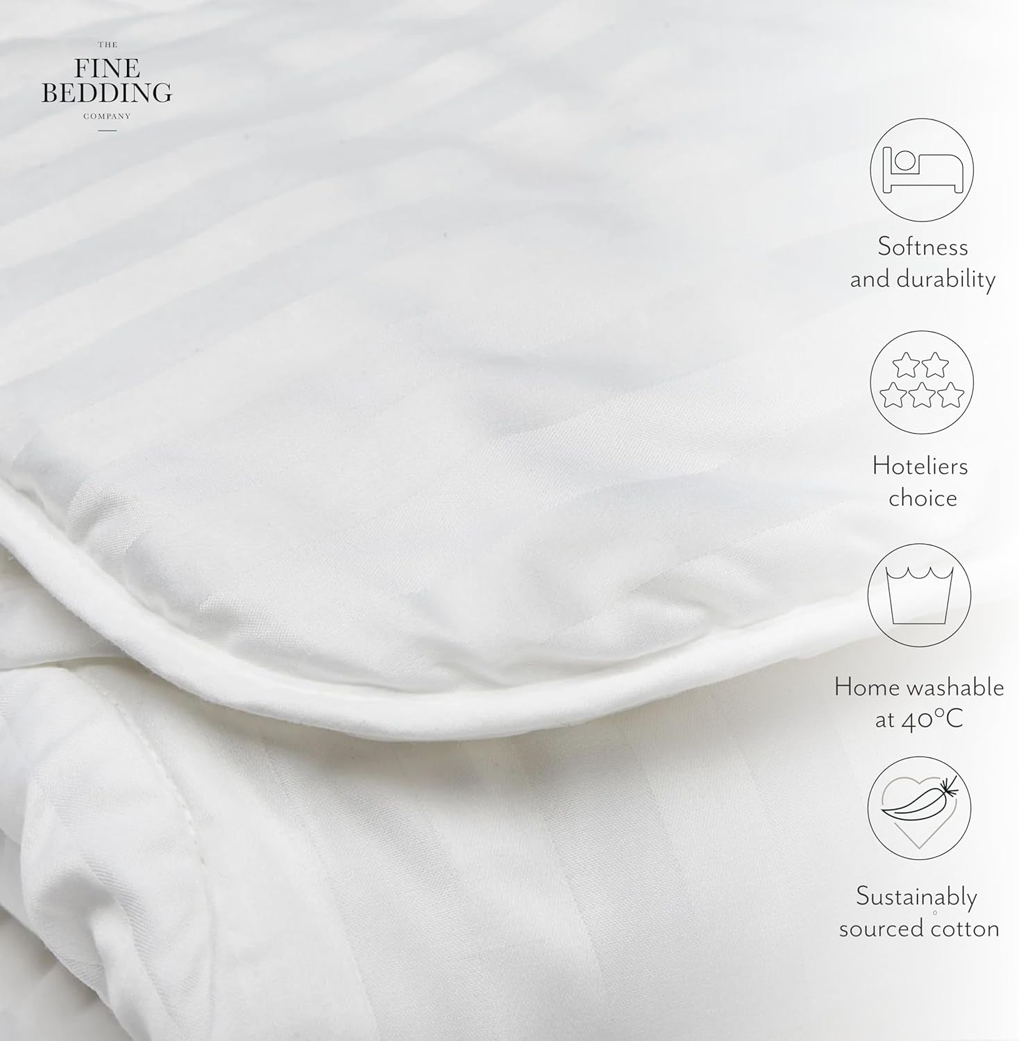 Boutique Couette en soie, literie de luxe, lavable en machine (13,5 Tog, double) Naty Shop Couettes et couettes