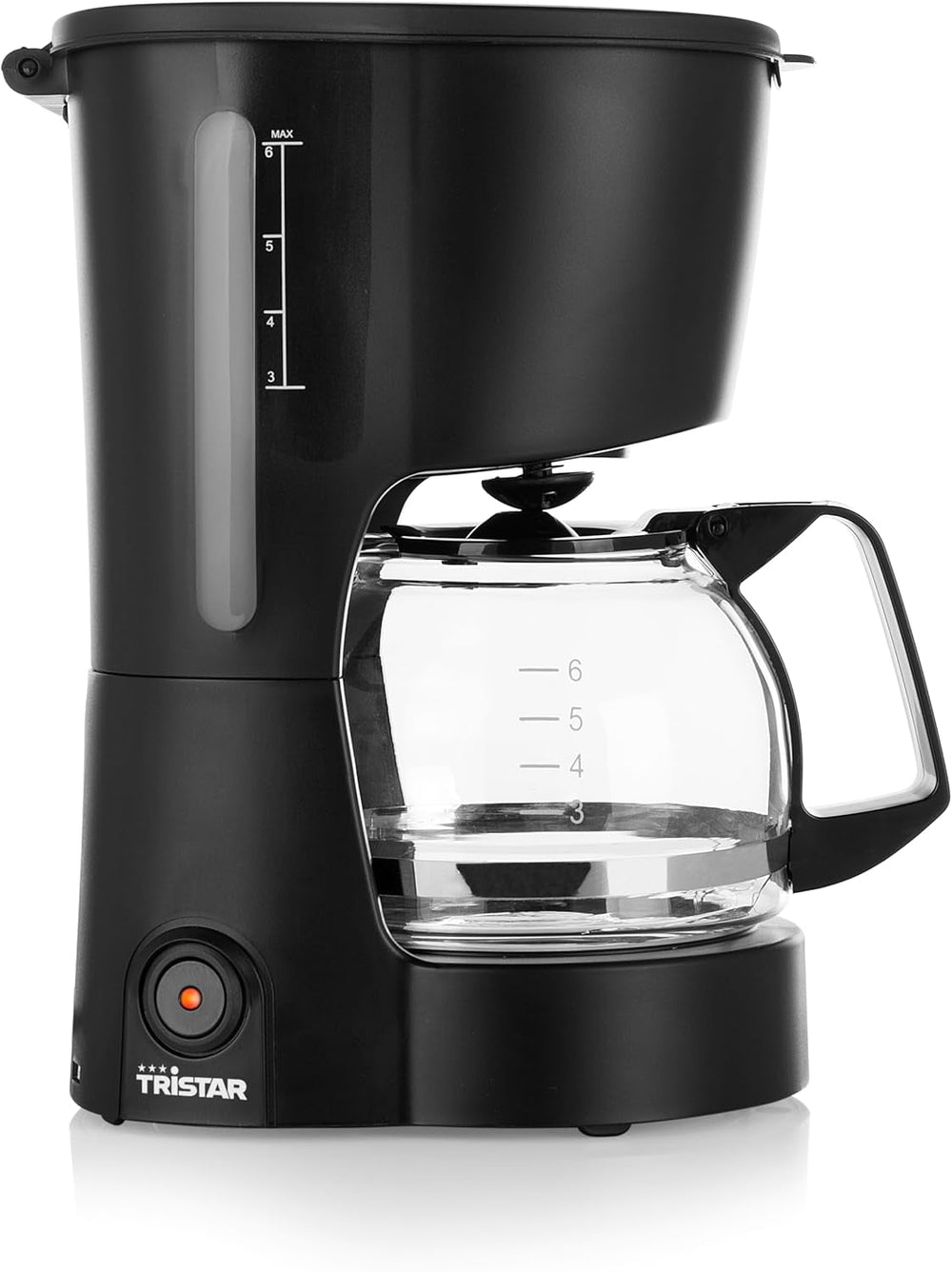 Cafetière Tristar, capacité 6 tasses, 600W, fonction maintien au chaud, arrêt automatique, filtre permanent, système anti-goutte, compacte et portable, facile à nettoyer, CM-1246