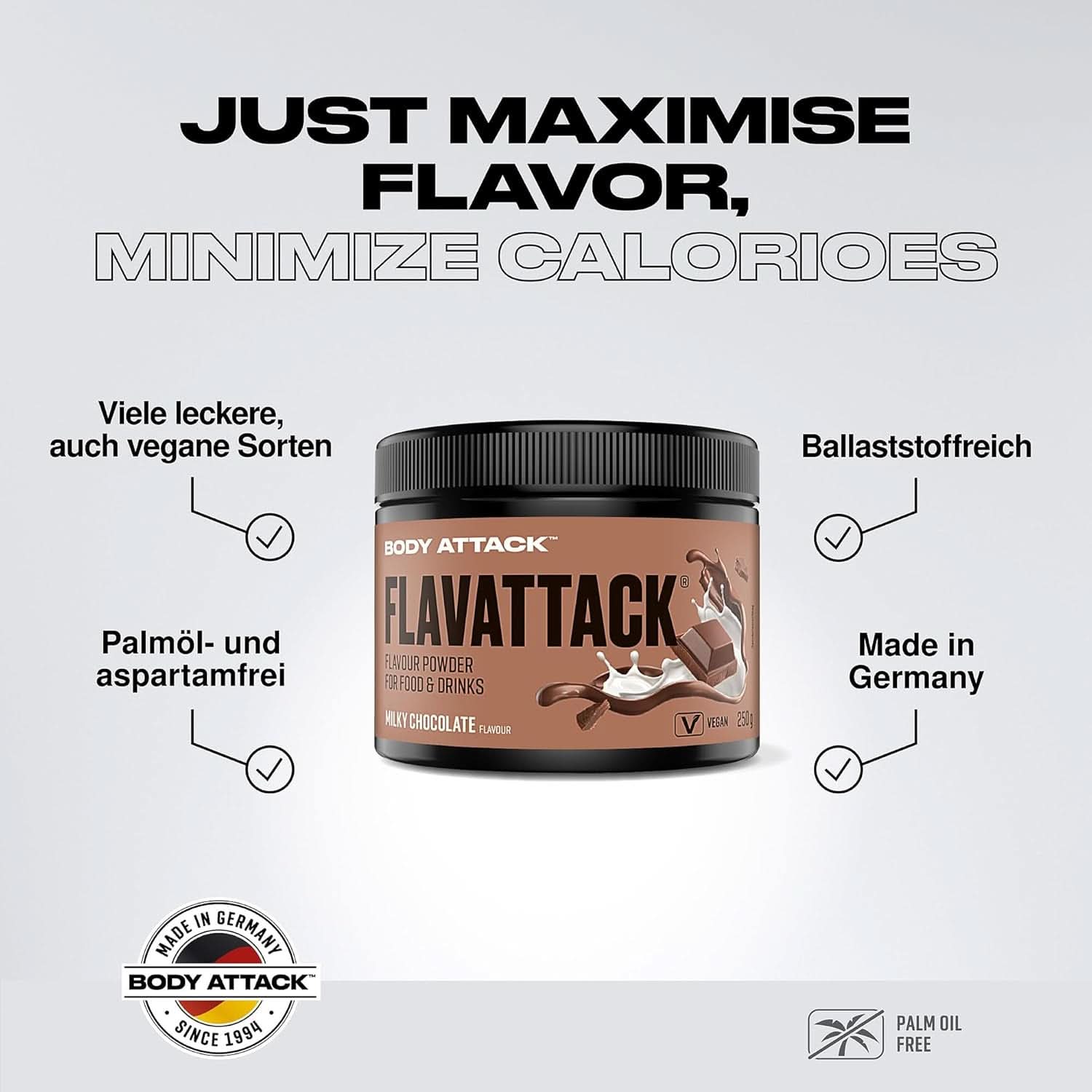 Body Attack Flavattack®, Brownie Double Choc, 250G / 83 portions Arômes Naty Shop