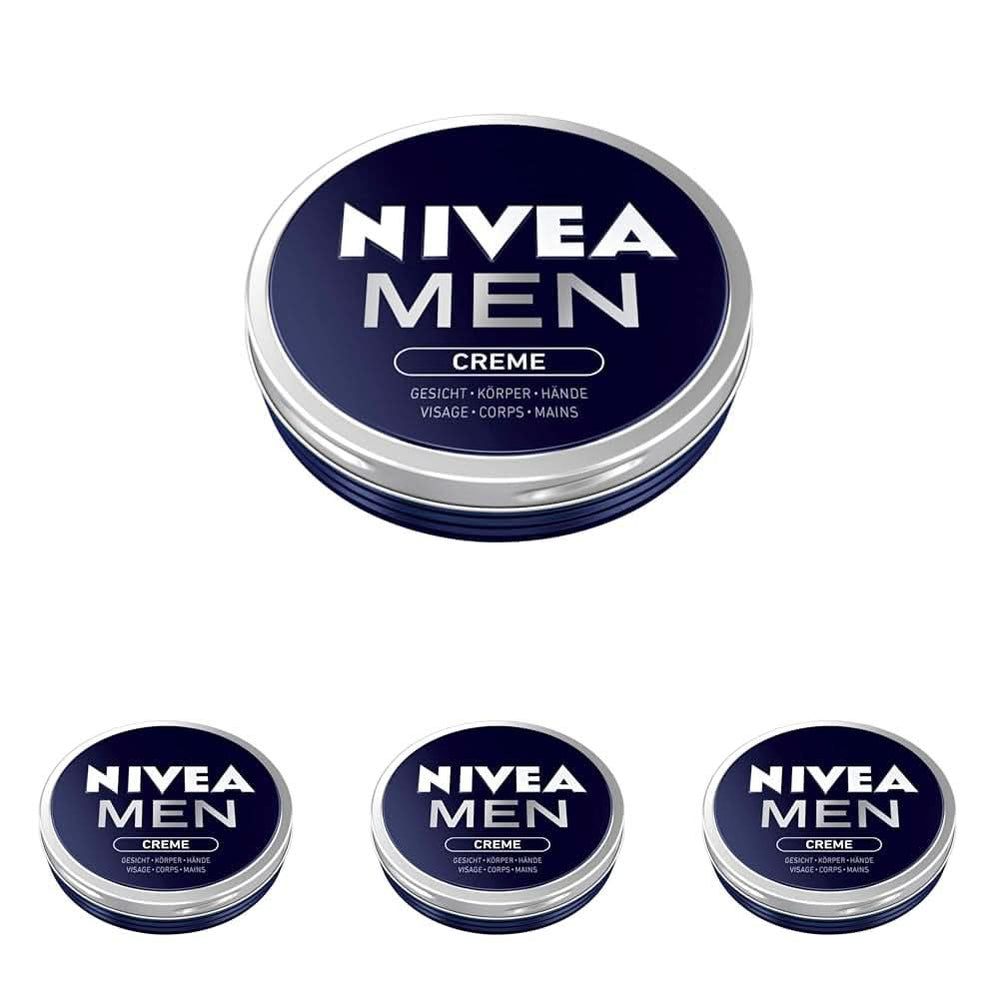 NIVEA MEN Creme, crème nourrissante pour la peau à la vitamine E, 150 ml Naty Shop 4 x 75 ml 75 ml