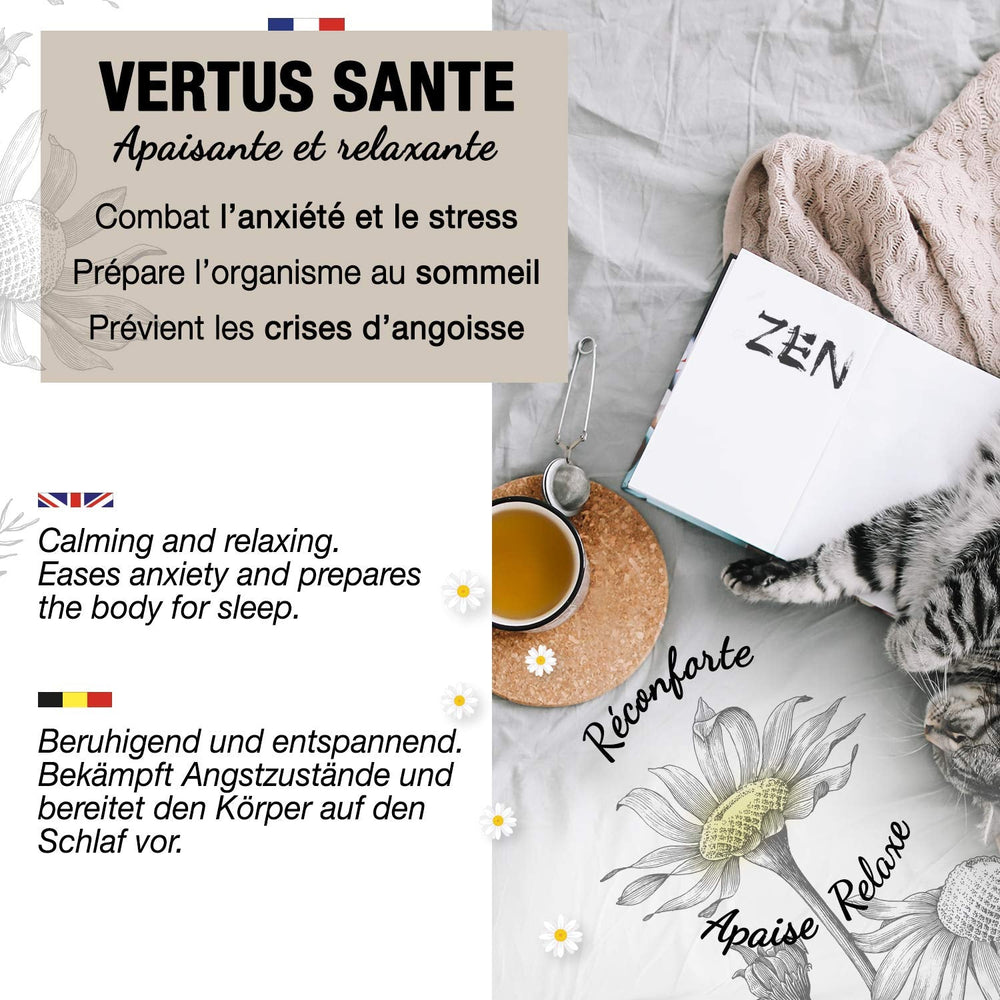 ORIGEENS Ceai organic din flori de mușețel din Europa, 100 g | Frunze de ceai vrac, ceai organic pentru somn și digestie | Mușețel german | Certificat și ambalat în Germania