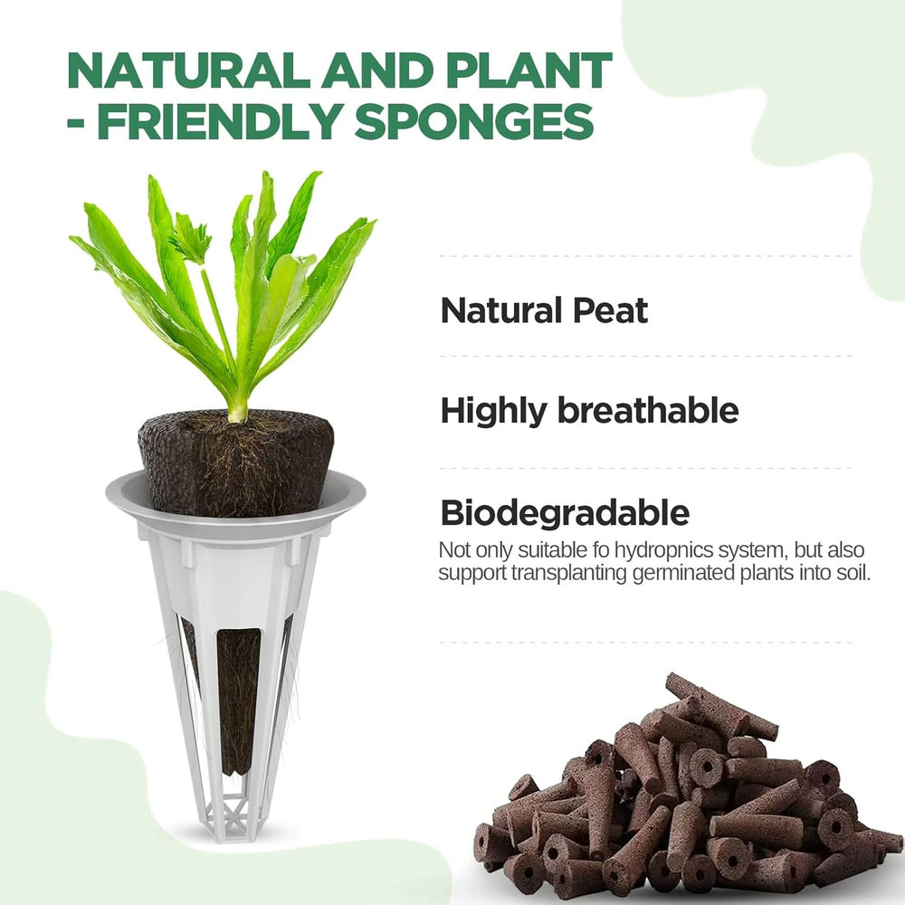 Kit de culture de dosettes de 172 pièces, éponges de culture pour la culture hydroponique