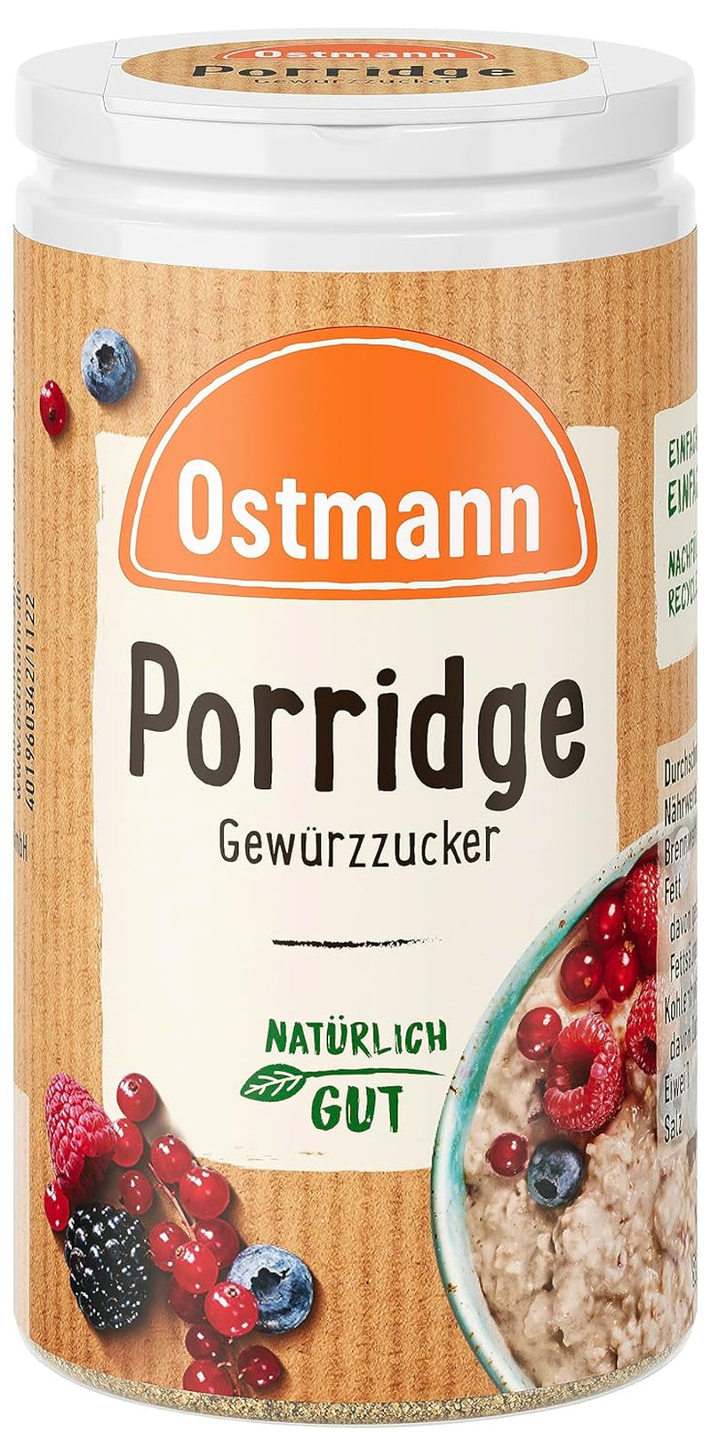 Ostmann Gewürze – Porridge Gewürzzucker, Aromatischer Mix Mit Zimt & Kakao, Zum Würzen Von Oatmeal, Milchreis Und Anderen Süßen Süßen Spezialitäten, Vegan, 60 G (Verpackungsdesign Kann Abweichen) Cereale Naty Shop Default Title