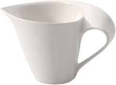 Villeroy & Boch NewWave pot à lait, brique de lait avec poignée courbée, porcelaine premium, passe au lave-vaisselle et au micro-ondes, blanc, 200 ml
