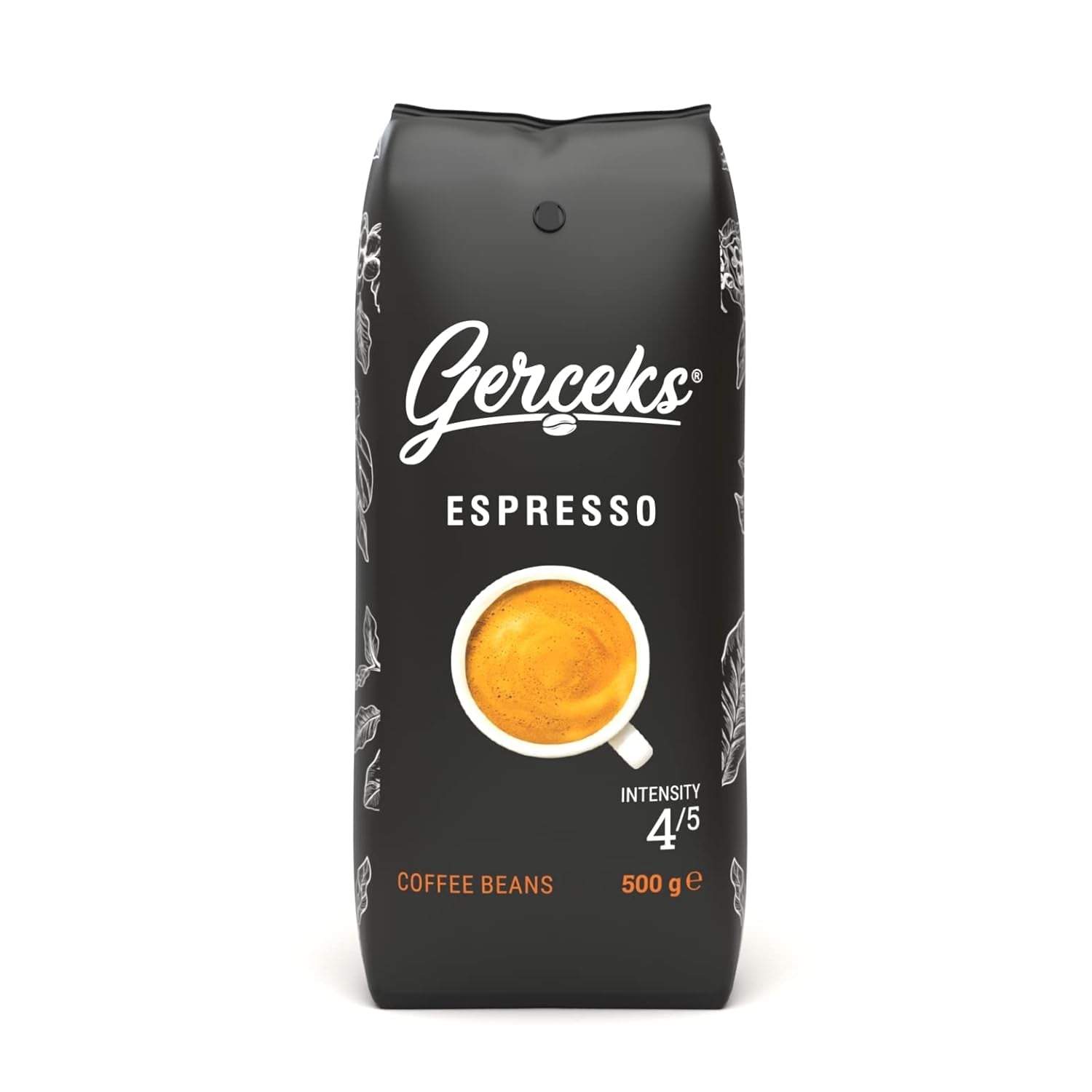 Espresso Kaffeebohnen fort 500g, Barista Kaffee schokoladig und säurearm, Espressobohnen, Bohnenkaffee mit Arabica et Robusta, crème fine, idéal pour le cappuccino