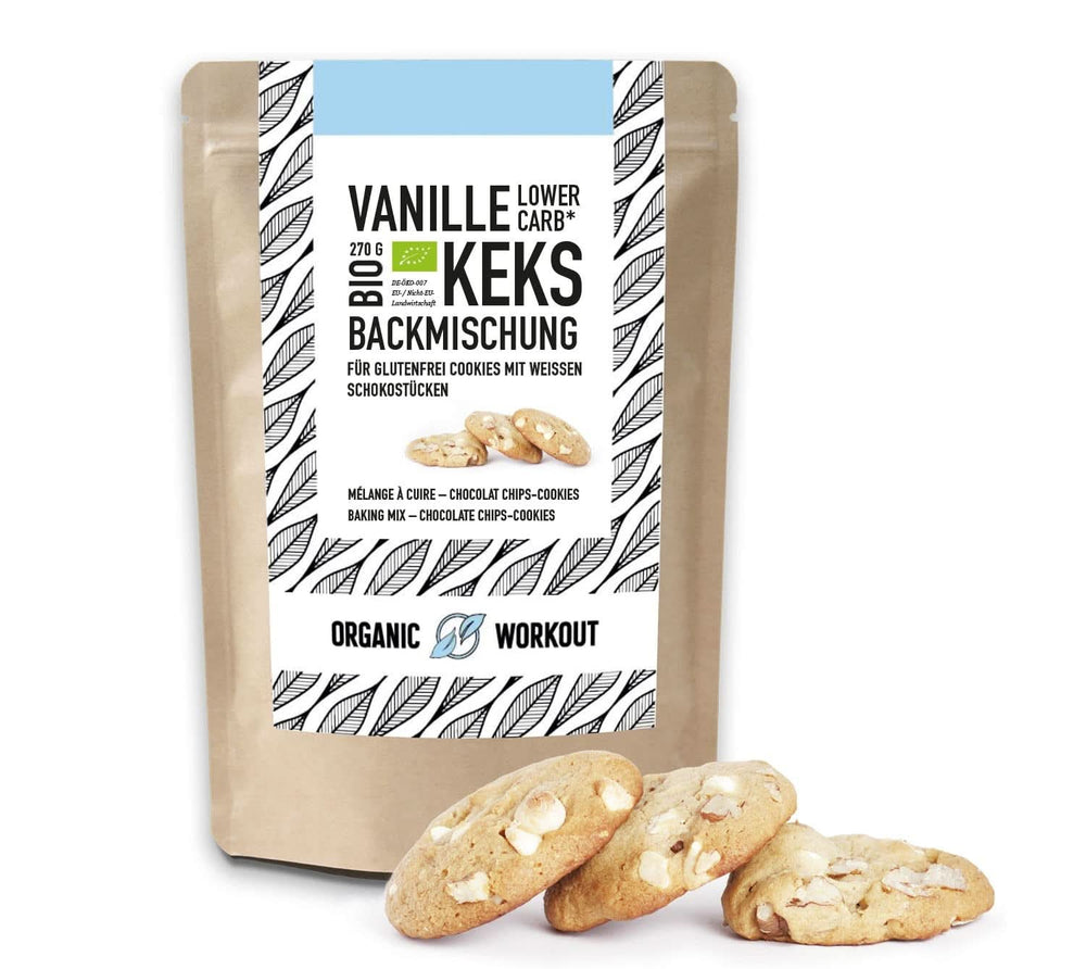 Mélange pour biscuits au chocolat vegan, sans sucre ajouté, avec farine d'amande Naty Shop Kitchen 270 grammes Vanille
