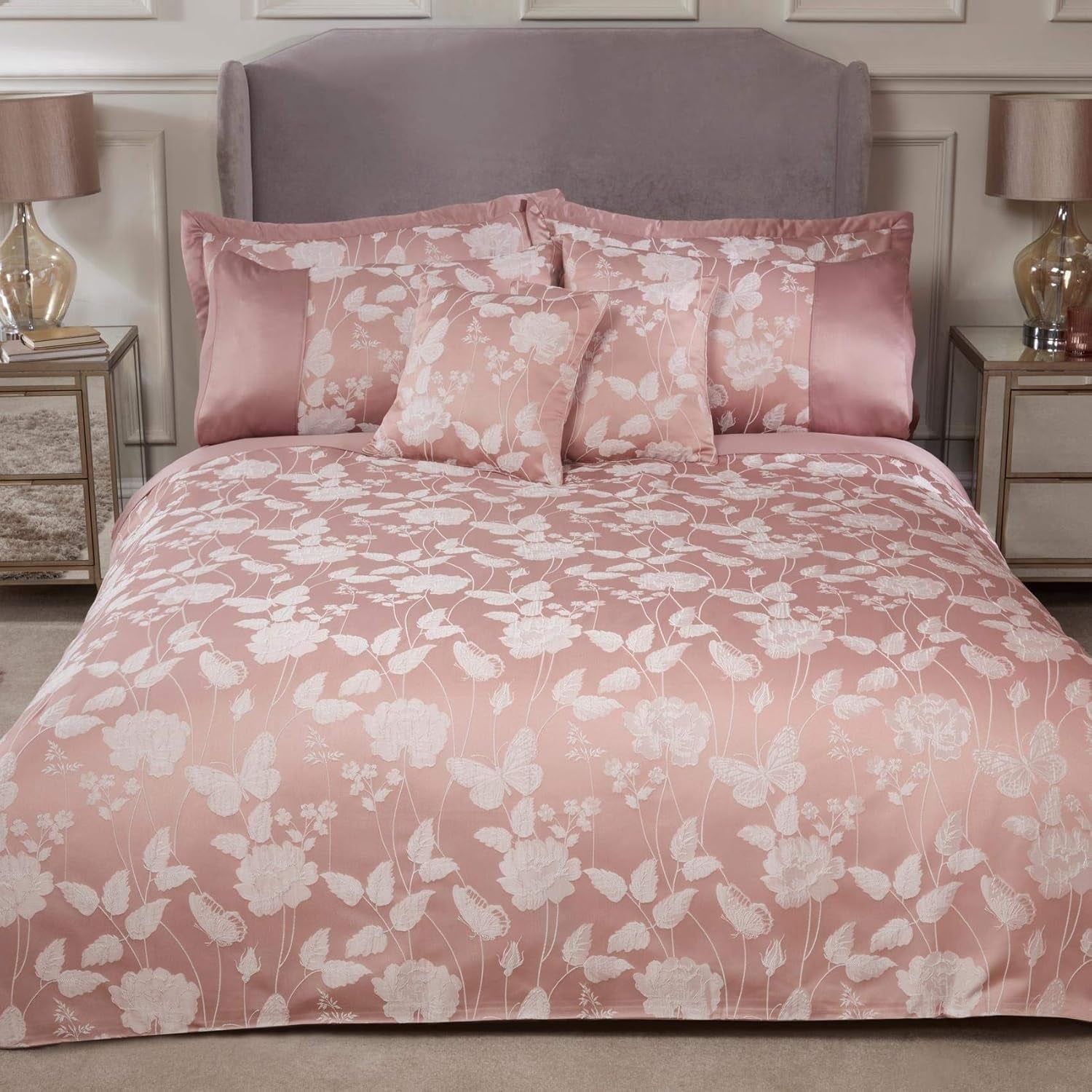 Butterfly Meadow Super King Couette 100 % polyester Bleu marine Naty Shop Blush Pink Super King Couettes