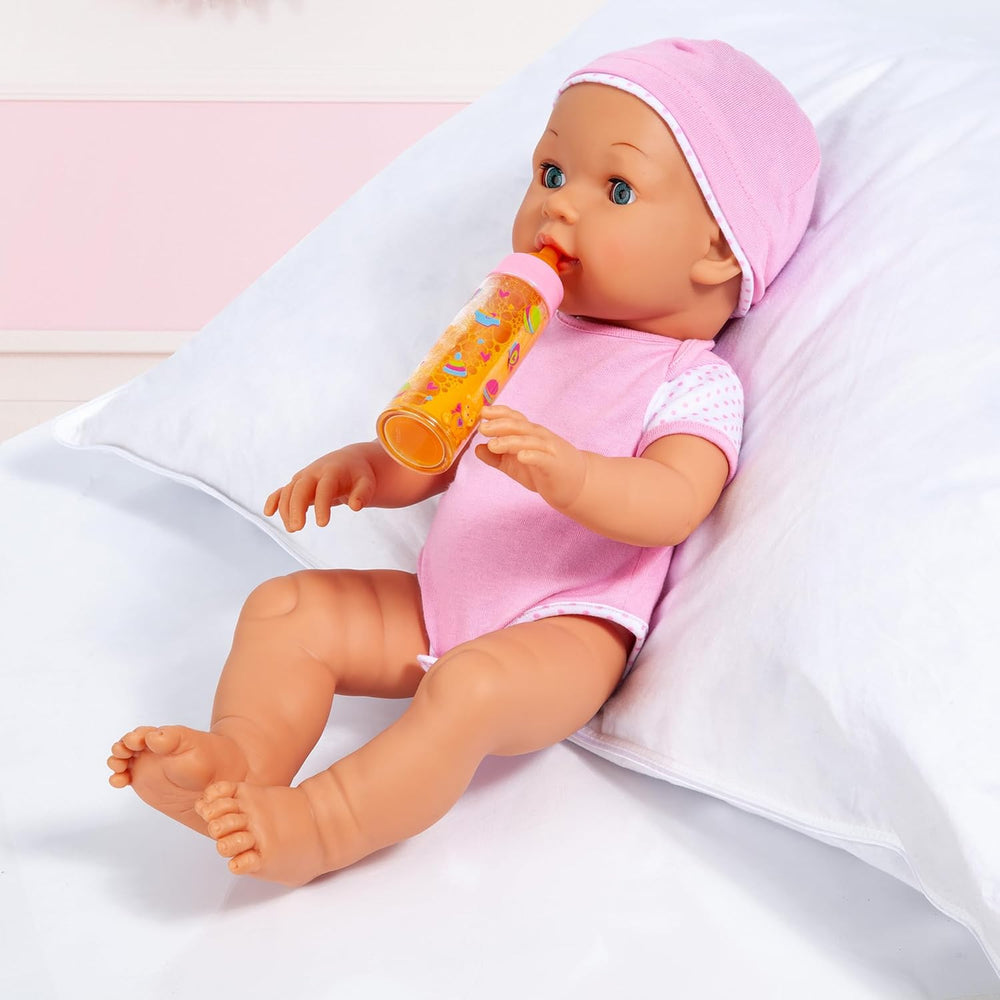 Bayer Design 79201AE Bouteille Magique, Bouteille de Lait, Gourde, Accessoire de Poupée, Blanc et Orange