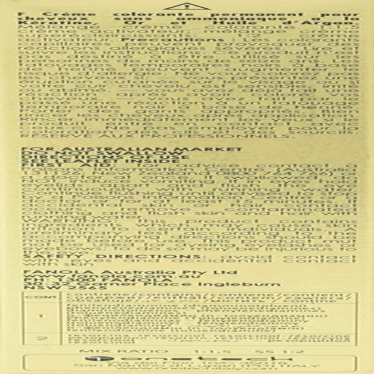 Fanola Oro Therapy Color Keratin 6.1 100ml Teinture capillaire Naty Shop